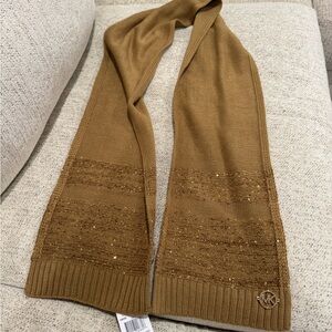 Michael Kors Brown Knit Scarf